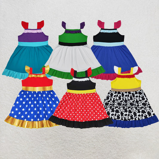 Match Baby Girls Princess Cokorful Knee Length Dresses D 3.17