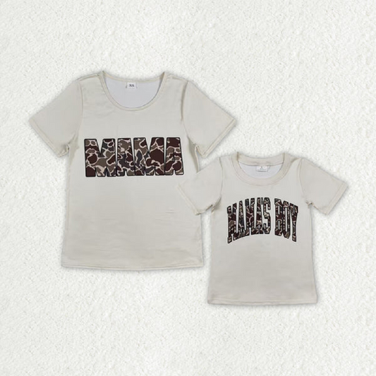 Mommy and Me Adult Baby Boys Mama's Boy Camo Tee Shirts Tops  D 3.21