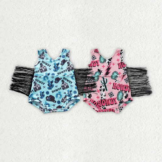 Match Baby Girls Western Tassel Rompers  D 4.9