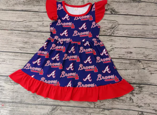 Custom Flutter sleeves A brave kids girls team dresses  D 4.24