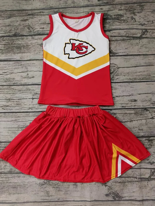 Custom Sleeveless K C top skirt girls team clothes  D 4.24