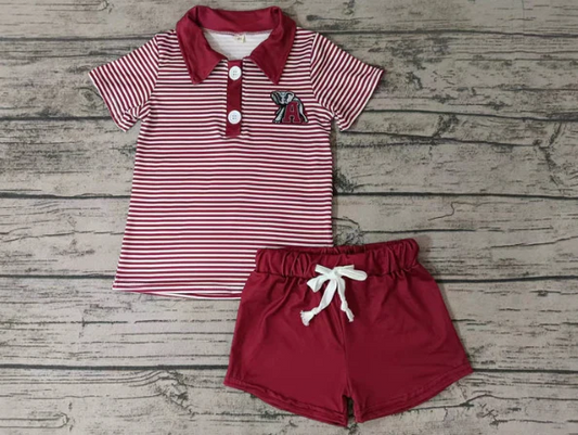 Custom  elephant polo shirt shorts boys team clothes D 4.24