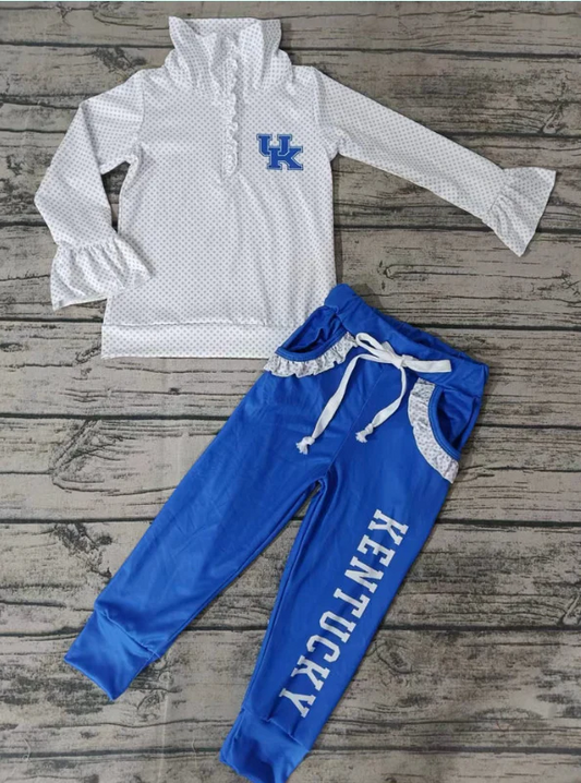 Custom polka dots U K pullover pants girls team clothes D 4.28