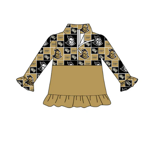 Custom U C F ruffle long sleeves girls team pullover D 4.30