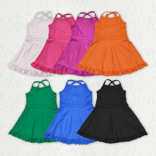 Match  Baby Girls 7 Colors Athletic Active Wear Knee Length Dresses