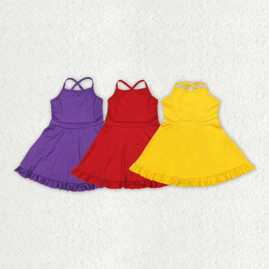 Match  Baby Girls 3 Colors Athletic Active Wear Knee Length Dresses