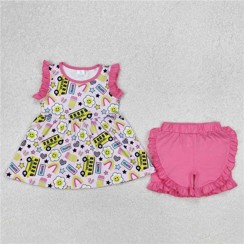 Match Baby Girls Bus Back To School Sets Dresses  D 3.14