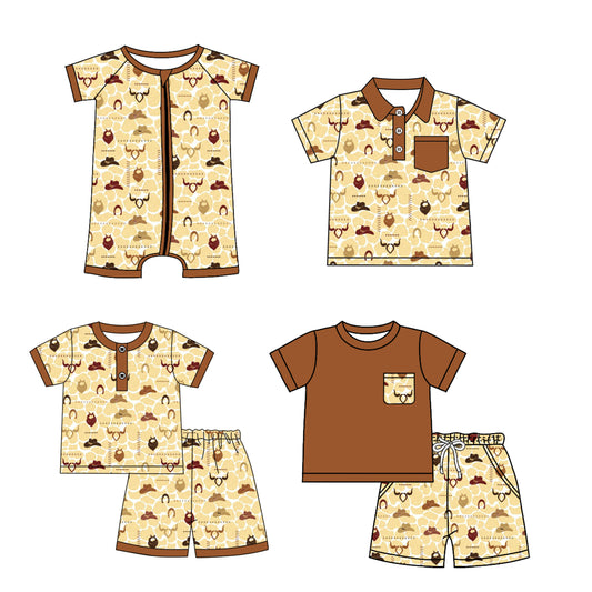 Custom western cow hat baby boys match clothes D 3.25