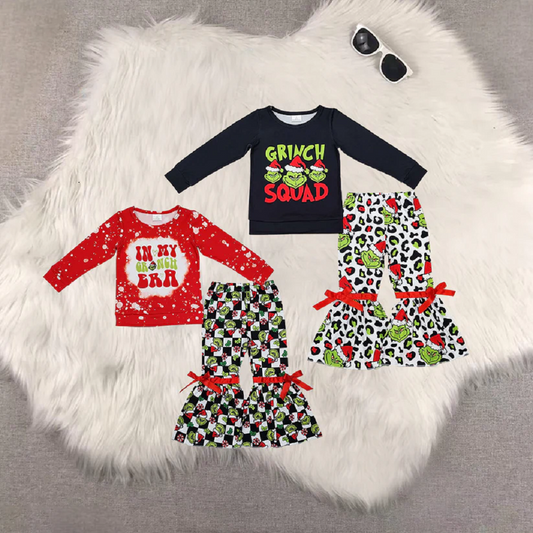 Match Christmas cartoon long sleeve white trousers suit D 5.26