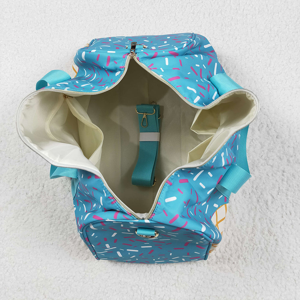 BA0304 Blue Ice Cream Drip Zipper Gym Bags  D 5.22