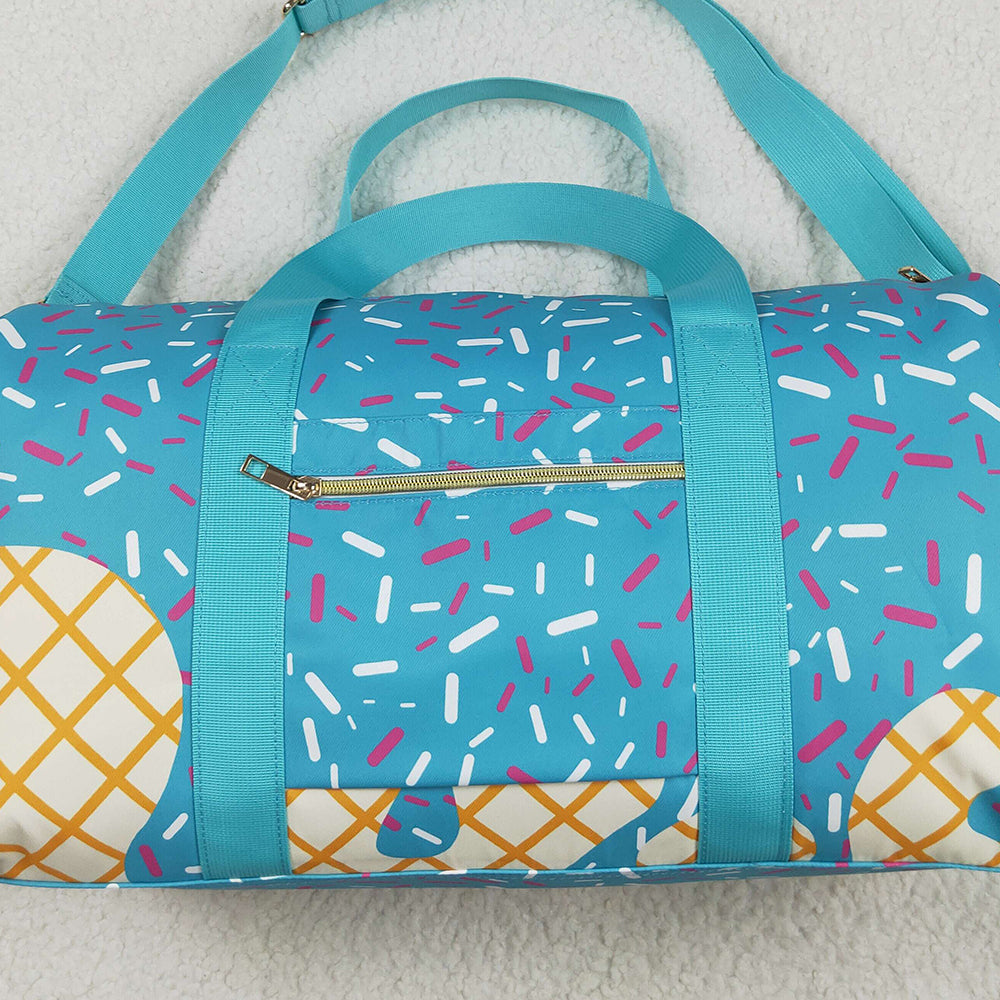 BA0304 Blue Ice Cream Drip Zipper Gym Bags  D 5.22