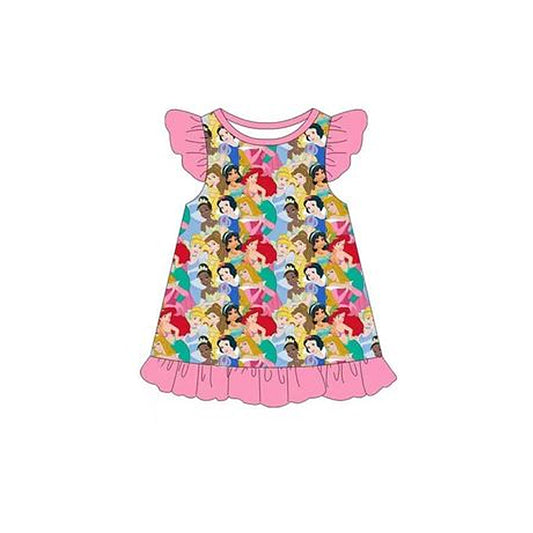 presale GSD1176 Princess pink flying sleeve dress