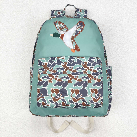 BA0259 Camouflage duck plaid green backpack D 4.12
