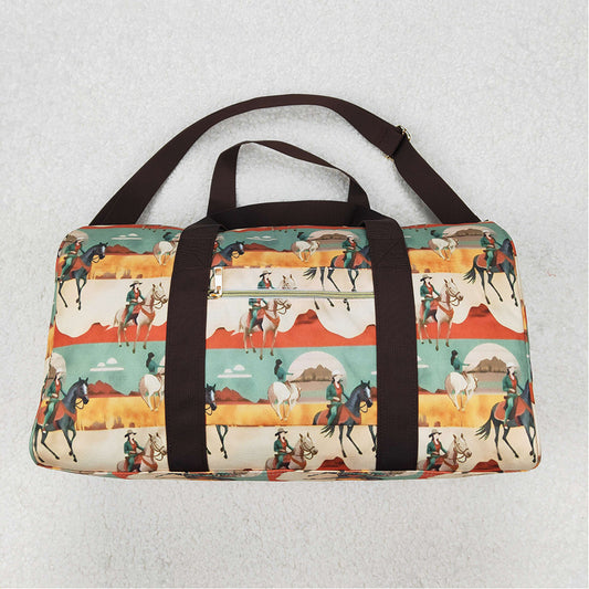 BA0265 Horseback Riding Desert Rice Green Gym Bag  D 3.17