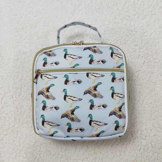 BA0276  Duck Blue Striped Meal Bag Lunch Box Bag  D 5.6