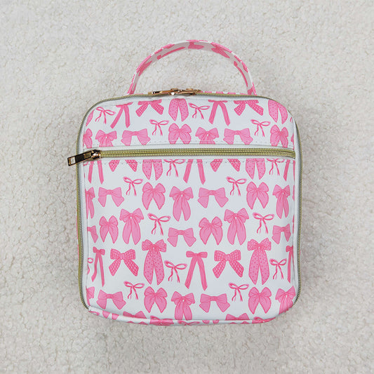 BA0284 Baby Girls Pink Bows Lunch Dinner Picnic Box Bags  D 3.24