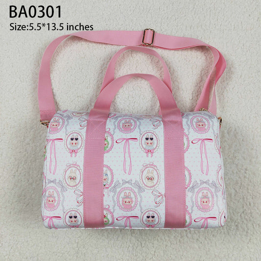 BA0301 Cartoon mirror pink and white gym bag  D 4.25