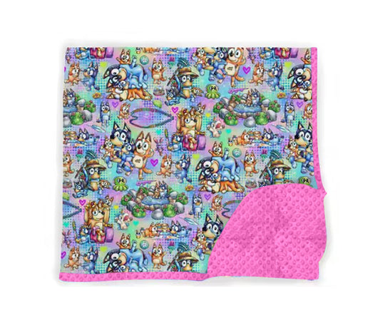 presale BL0192 Cartoon Dog Love Heart Colored Baby Blanket2024  11.22
