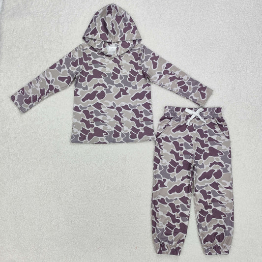 BLP1065 Camouflage hooded long-sleeved drawstring trousers suit  D 3.17