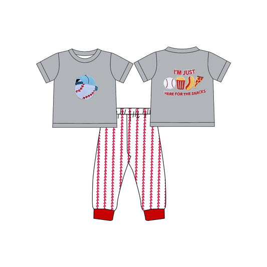 presale BSPO0559  Baby Boys Baseball Hats Top Stripes Pants Clothes Sets  D 2.8