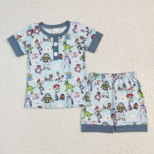 BSSO1247 Baby Boys Toys Short Sleeve Shirt Shorts Pajamas