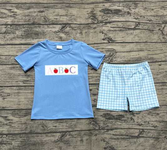 presale BSSO1331  Basketball Football Rugby Baseball Navy Blue Short Sleeve Blue Striped Shorts Set  D 5.7