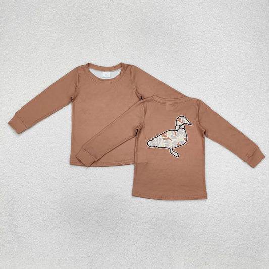 BT0950  Camouflage Duck Brown Long Sleeve Top