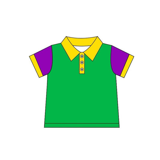 presale BT1030 Carnival yellow green purple short sleeve top  2024 .10.8