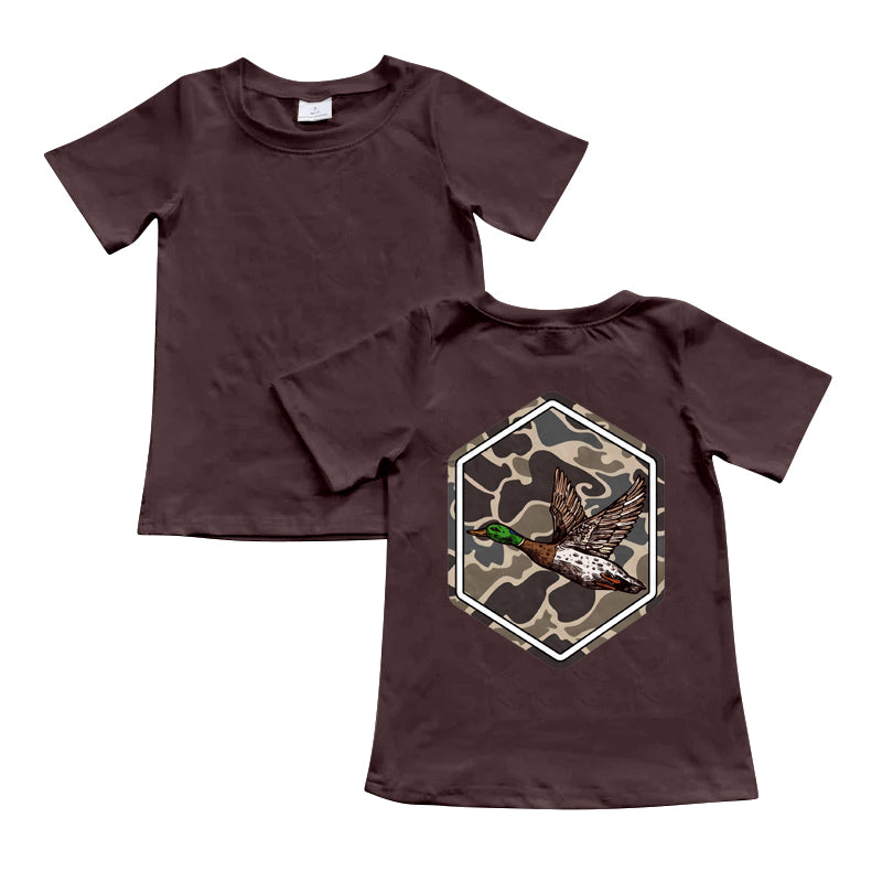 BT1090 Camouflage Duck Dark Brown Short Sleeve Top D 4.17