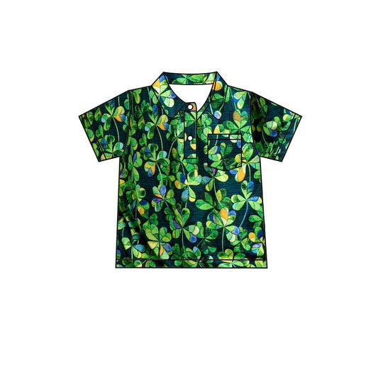 preorder BT1099  Clover Green Short Sleeve Top   2024 11.16