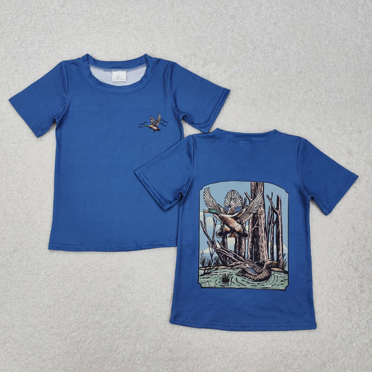BT1150  Duck Tree Blue Short Sleeve Top