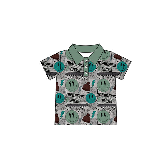 presale BT1160 Baby Boys Mama's Boy Buttons Pullovers Tee Shirts Tops  2025 1.3