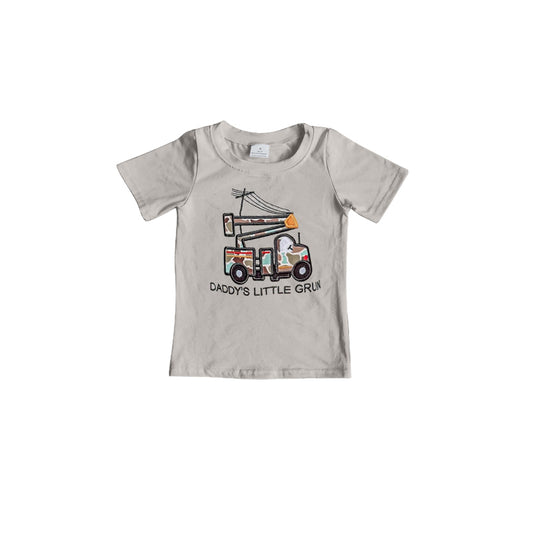 presale BT1177  Baby Boys Daddy's Little Grun Truck Tee Shirts Tops  D 2.8