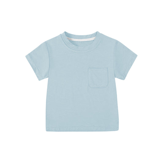 presale BT1220 Light Blue Pocket Boys Summer Tee Shirts Top D 3.29