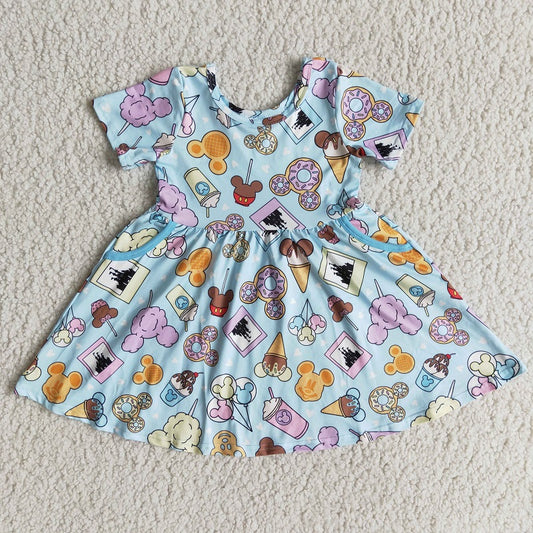 D6-5 cartoon short sleeve skirt D 3.1