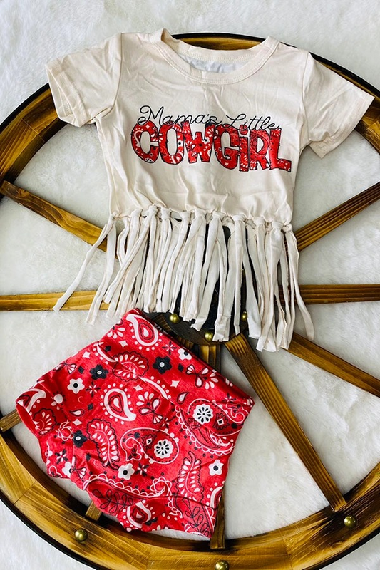 presale GBO0451 cowgirl letter tassel short-sleeved red briefs suit  2024 11.2