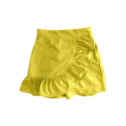 presale  GLK0063  Baby Girls Yellow Ruffles Skort Skirts  D 2.12