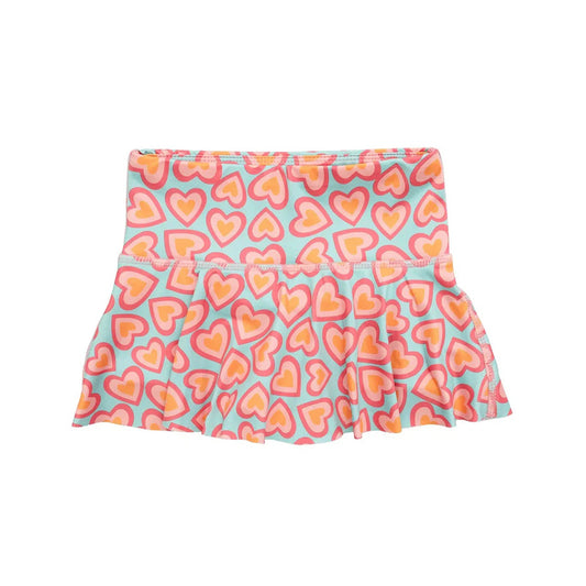 presale GLK0094 Baby Girls Peach Hearts Yoga Ruffle Active Skirts  D 4.25