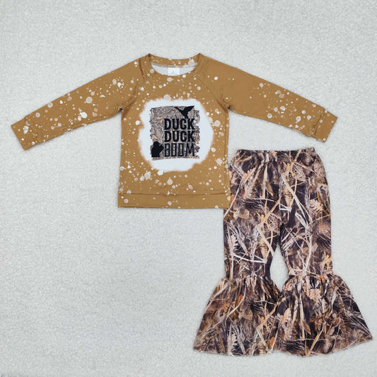 GLP2264 Girls DUCK Rice Duck Long Sleeve Pants Set