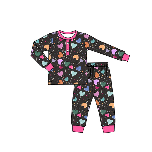 presale GLP2274  Valentine's Day Lollipop Long Sleeve Long Pants Pajama Set  2024 11.25