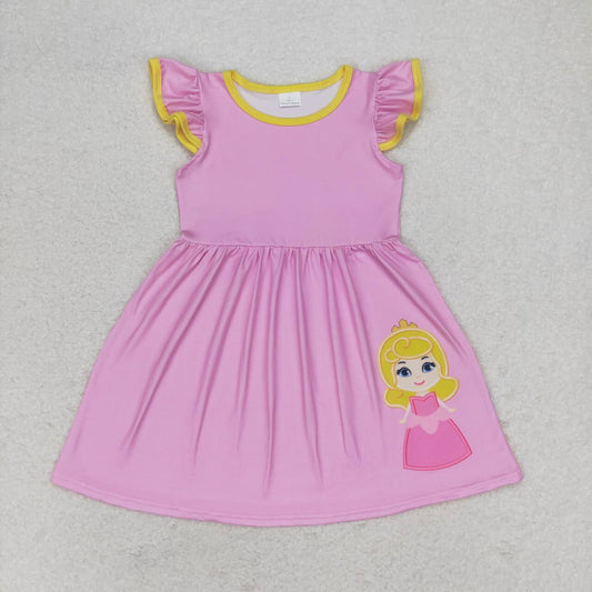 GSD1146 Princess pink flying sleeve dress