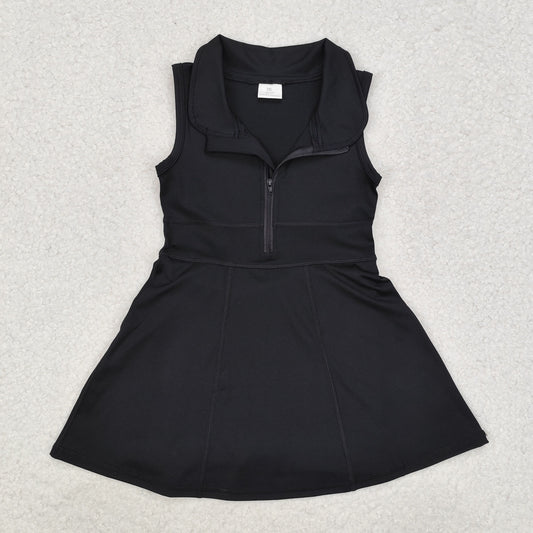 GSD1428 Baby Girls Black Athletic Active Wear Knee Length Dresses D 4.11