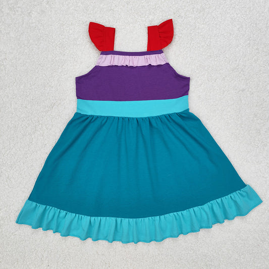GSD1875  Baby Girls Princess Mermaid Knee Length Dresses  D 3.10