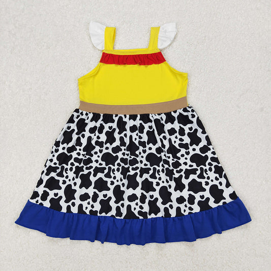 GSD1881 Baby Girls Toy Cow Knee Length Dresses   D 3.15