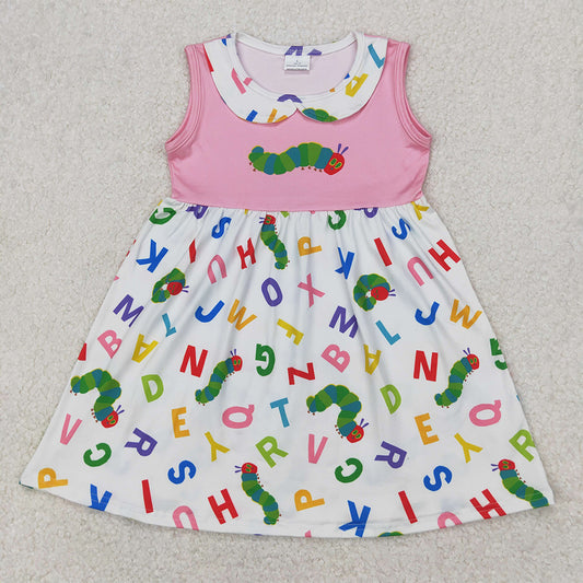 GSD2152  Baby Girls Caterpillar Pink Sleeveless Knee Length Dresses  D 3.27