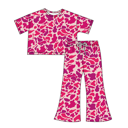 presale GSPO1915 Adult female purple camouflage short-sleeved trousers suit  2024 12.7