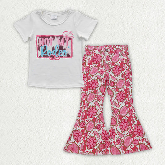 GSPO2013 White short-sleeved pink gemstone white denim pants suit  D 3.17