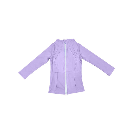 presale GT0910 Purple Yoga Wear Zipper Long Sleeve Top  2024 12.7