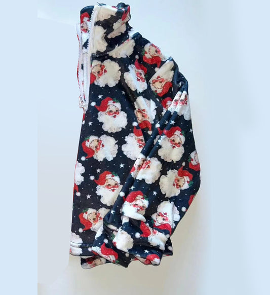 presale GT0975  Baby Girls Navy Long Sleeves Santa Stars Zipper Jacket Top  D 3.19