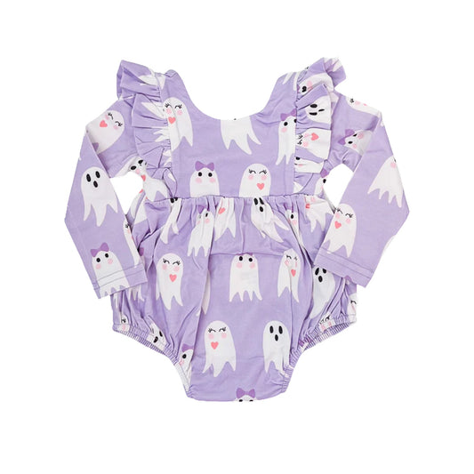 presale LR1206 Ghost Lace Purple Long Sleeve Bodysuit